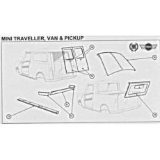 CLASSIC MINI DOOR SKIN LH REAR (TRAV 60-69 VAN 60-83