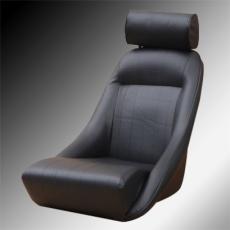 Classic Mini  Seat With H-Rest *Black Vynil Piped In *Blue* Price Is Each