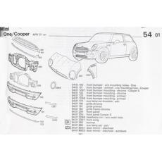 Classic Mini Bumper Front Moulding Chrome (Mini Cooper S) RH