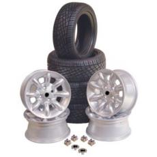 Classic Mini Alloy Wheels Cooper Sports Type 13x6 With 175-50-13 Tyres Set 4 