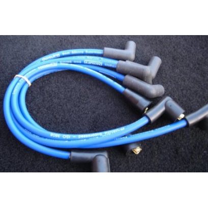 Classic Mini Plug Leads High Performance 8mm Silicon In **Blue**