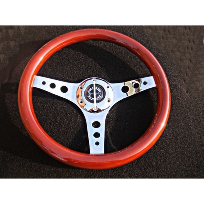 Classic Mini Springalex S-Wheel Wood With Chrome Centre With Holes Design