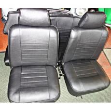 Classic Mini Seat Set Black Vynil With Headrest Genuine Mini Price Includes Surcharge