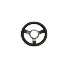 CLASSIC MINI 12 INCH LEATHER STEERING WHEEL WITH SHINY SPOKES