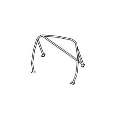 CLASSIC MINI SAFETY DEVICES REAR ROLL CAGE WITH FIXED DIAGONAL