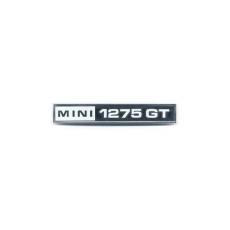 CLASSIC MINI BADGE BOOT 1275GT BADGE REAR, BLACK+SILVER