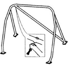 CLASSIC MINI SAFETY DEVICES REAR ROLL CAGE (REMOVABLE DIAGONAL)