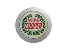 CLASSIC MINI WHEEL CENTRE CAP MINI COOPER ON WHITE FOR SPORTSPACK WHEEL