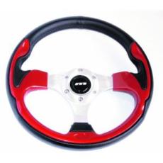 Classic Mini Mountney Steering Wheel 3 Spoke Red Inserts